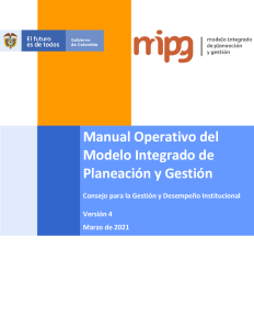 Previsualizacion archivo Manual Operativo del Modelo Integrado de Planeación y Gestión MIPG - Versión 4 - Marzo 2021